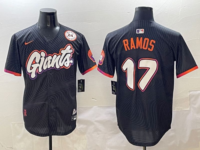 Men San Francisco Giants #17 Ramos Black Joint Name Nike 2025 MLB Jersey style 8